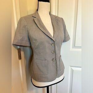 The limited grey button down vneck collared short sleeve dress shirt